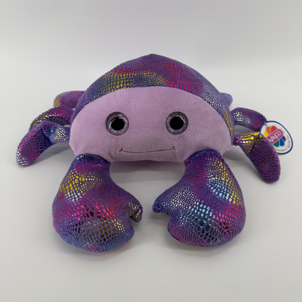 Nanco Purple Metallic Iridescent Crab Plush Stuffed Animal KI-SEA30